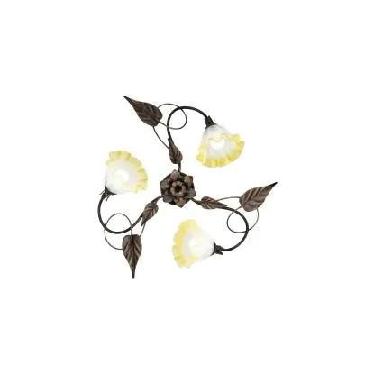 Plafoniera Tristano 3xE14 marrone