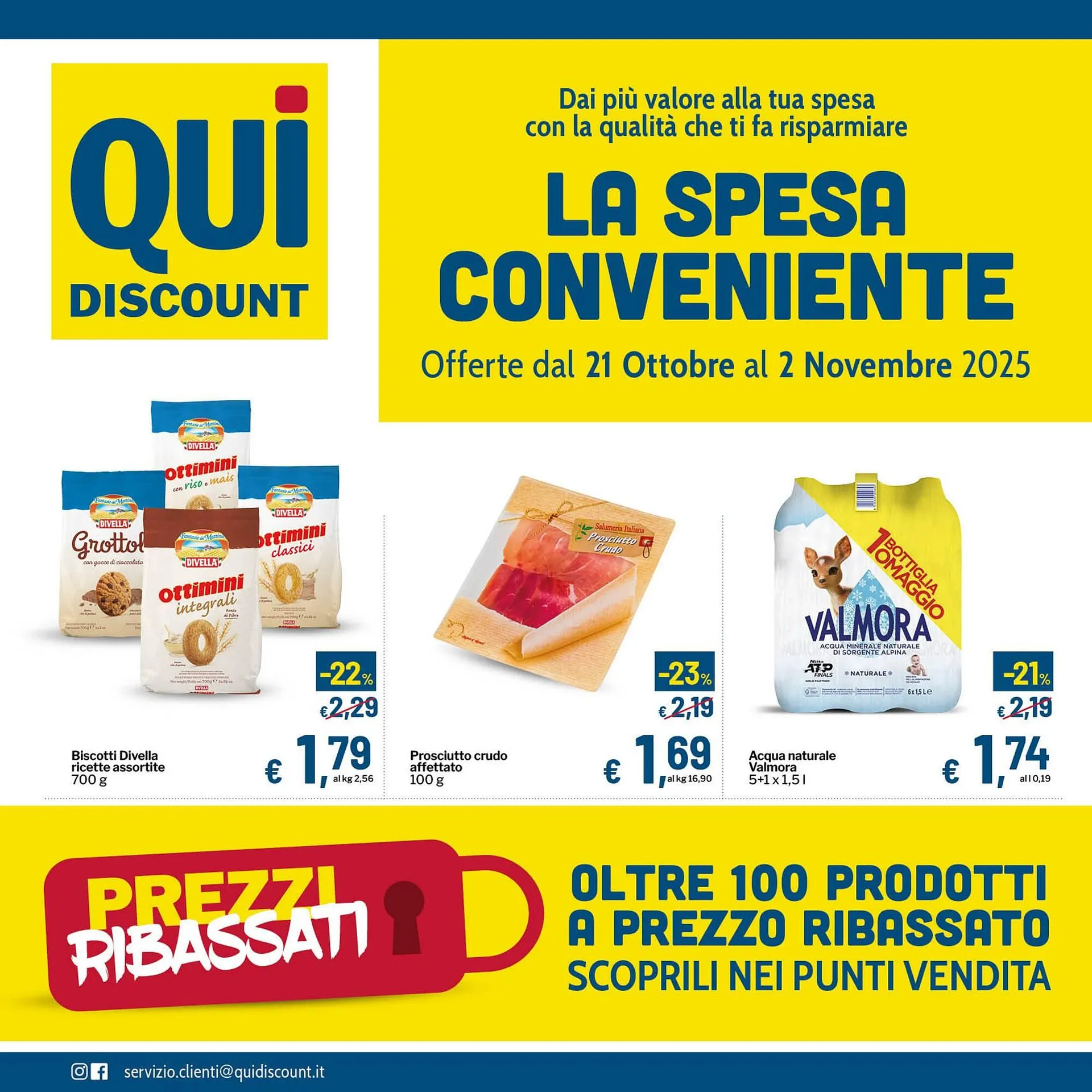 Volantino Qui Discount da 21 ottobre a 2 novembre di 2025 - Pagina del volantino 1