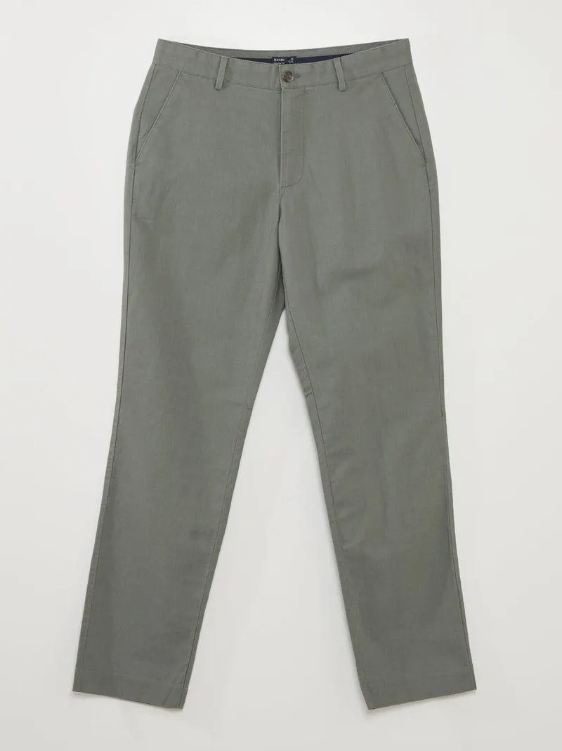 Pantaloni chino dritti - VERDE