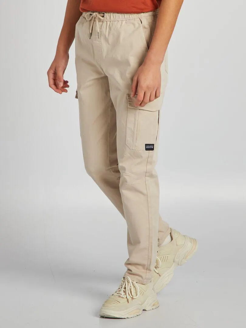 Pantaloni slim multitasche - GRIGIO