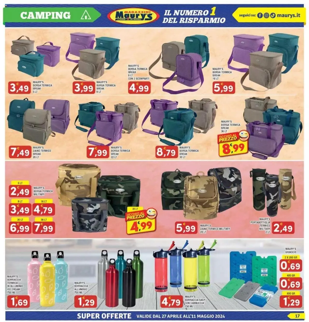 Maury's - Volantino da 27 aprile a 11 maggio di 2024 - Pagina del volantino 17