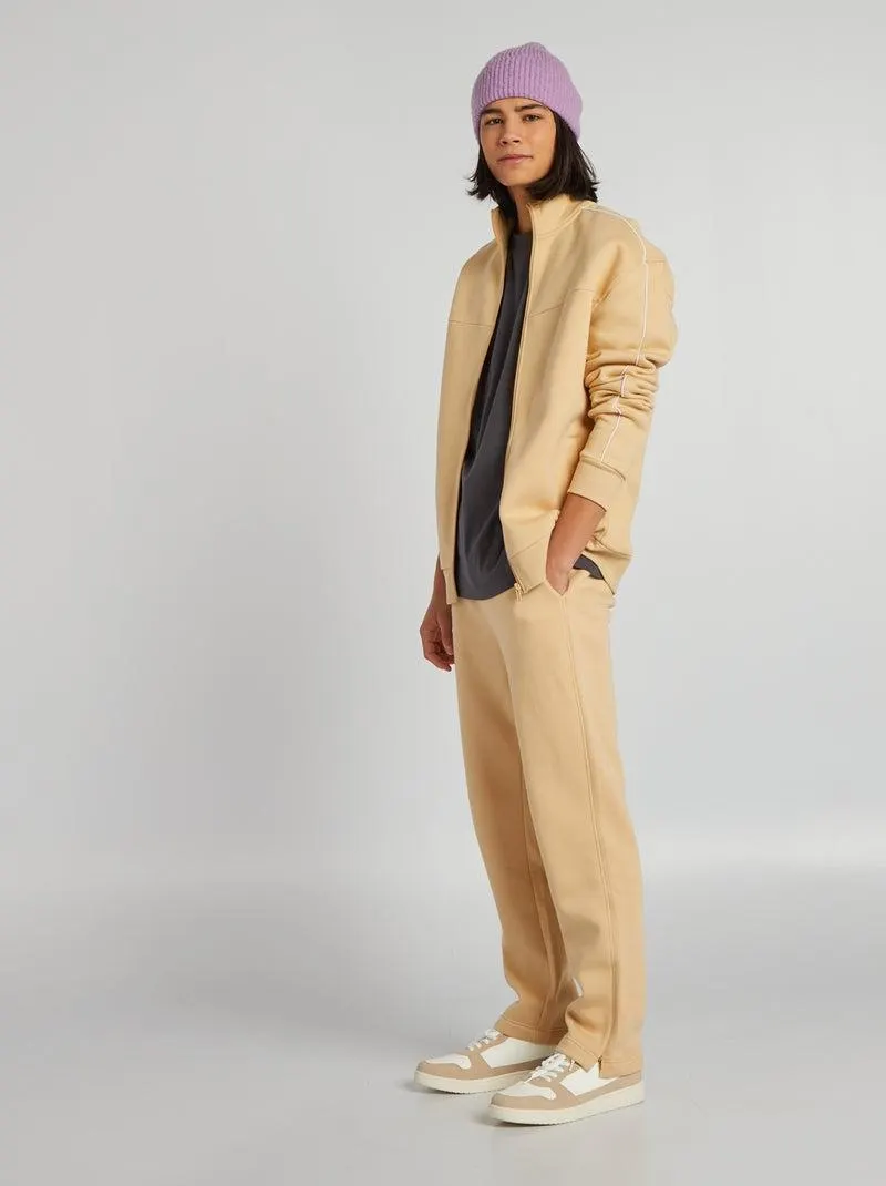 Joggers in tessuto felpato - BEIGE