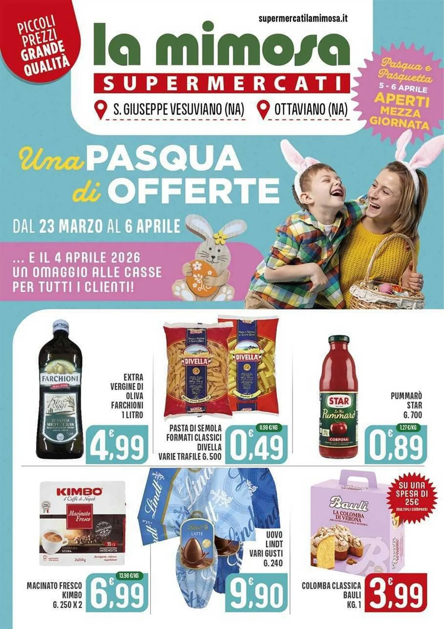 Volantino La Mimosa Supermercati da 23 marzo a 6 aprile di 2026 - Pagina del volantino 1