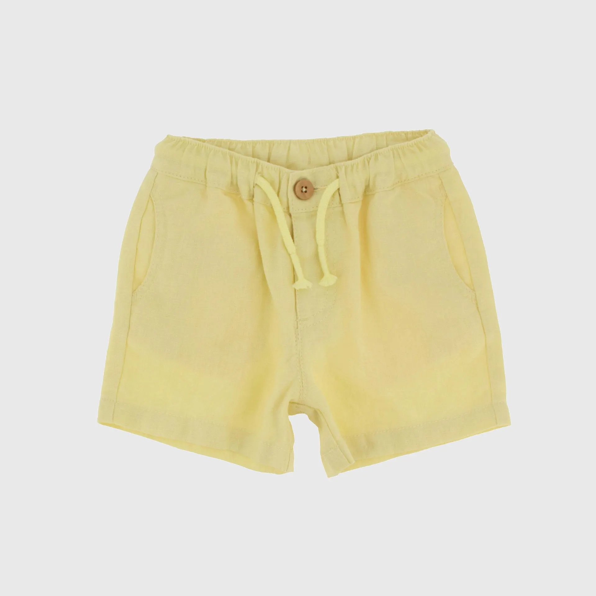 Bermuda in lino da Bambino, GIALLO