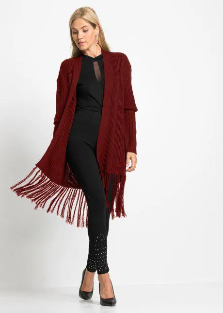 Cardigan con frange