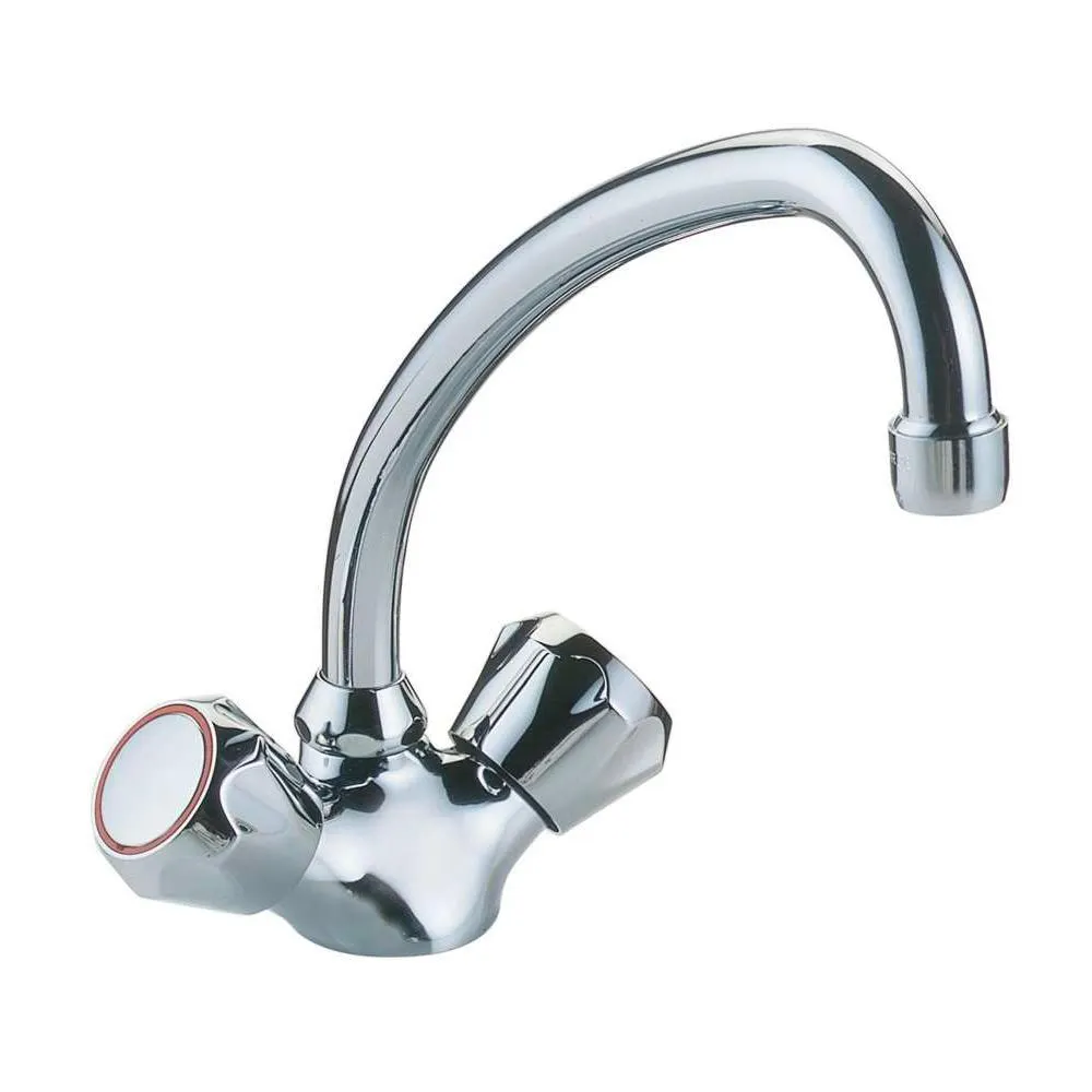 Monoforo lavello cromato