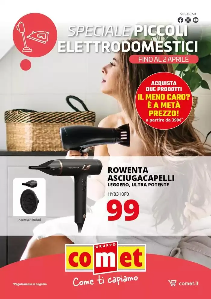Speciale Piccoli Elettrodomestici da Comet! da 20 marzo a 2 aprile di 2025 - Pagina del volantino 1