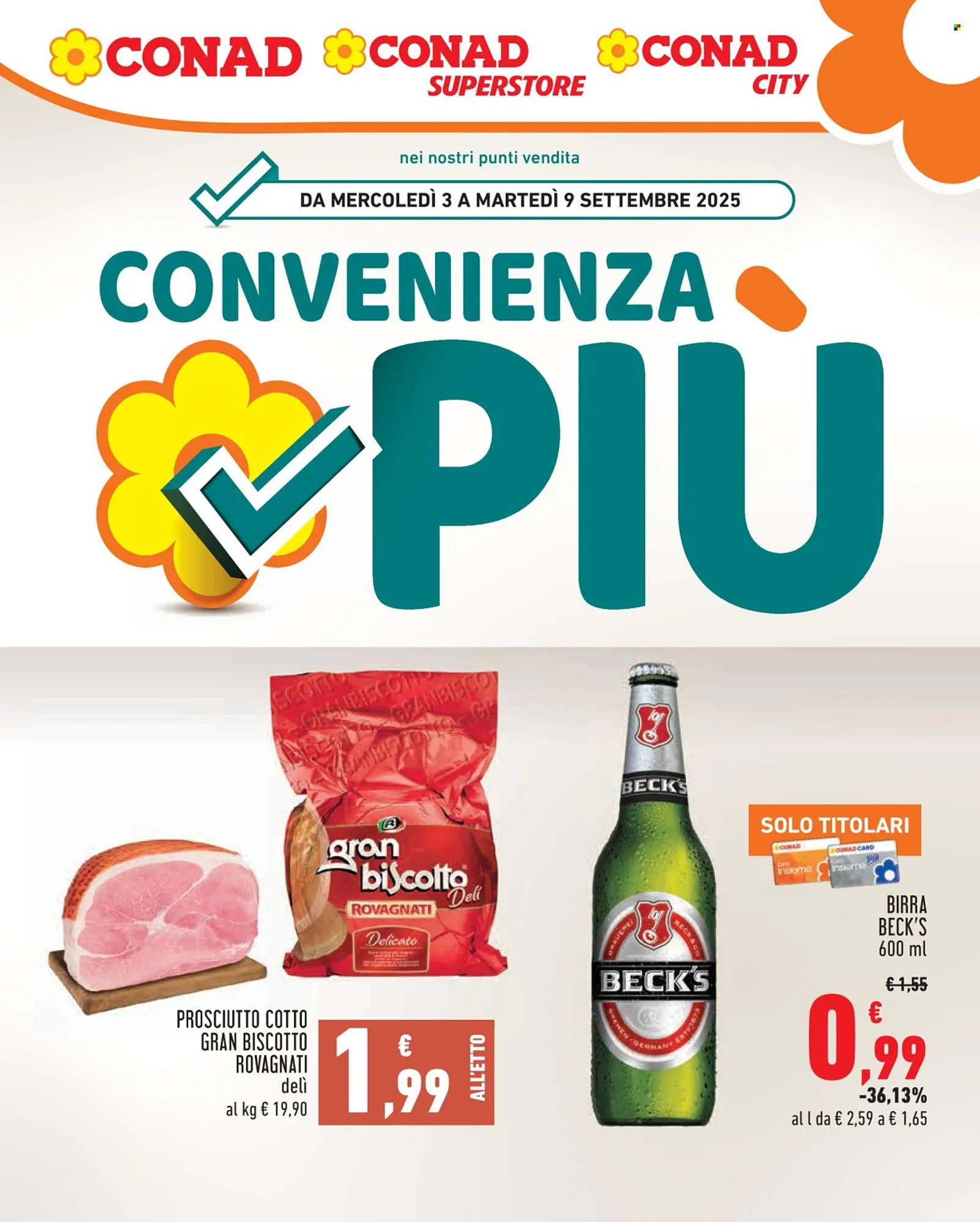 Volantino Conad da 3 settembre a 9 settembre di 2025 - Pagina del volantino 1