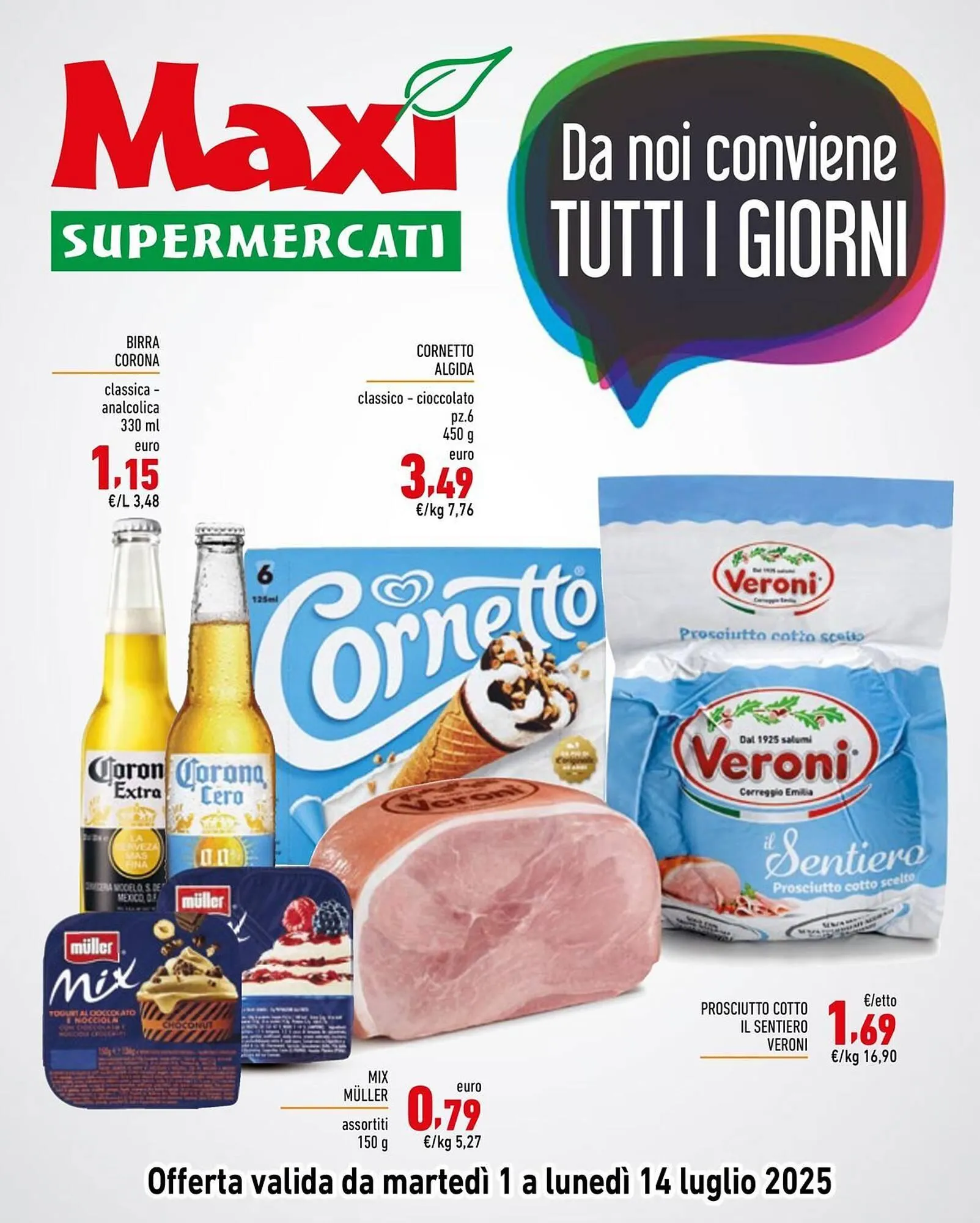 Volantino Maxi Supermercati da 1 luglio a 14 luglio di 2025 - Pagina del volantino 1