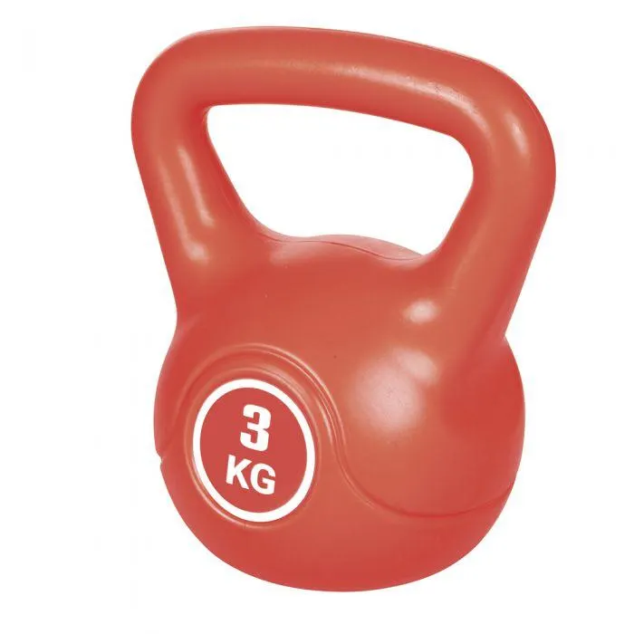 Kettlebell 3 Kg per allenamento, rosso, FitLover