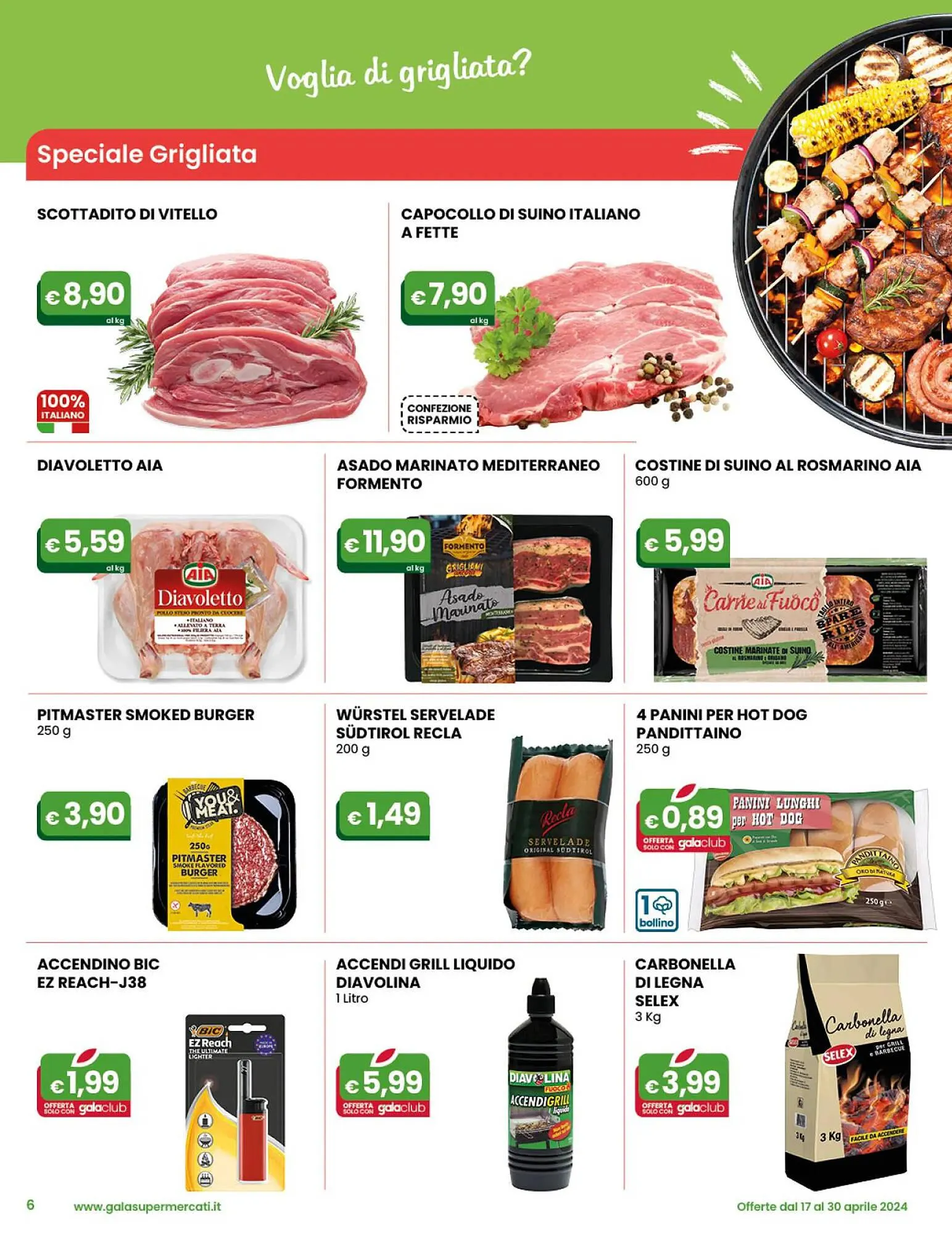 Volantino Gala Supermercati da 17 aprile a 30 aprile di 2024 - Pagina del volantino 6