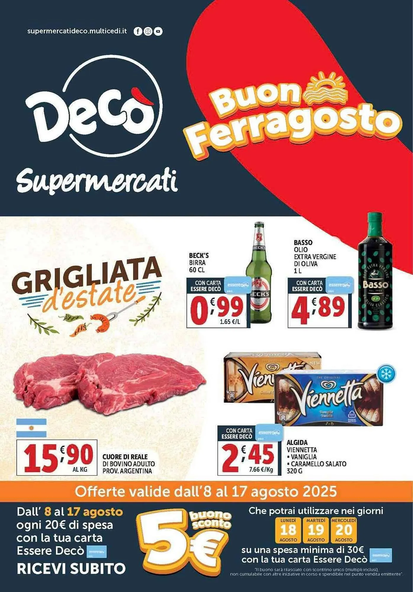 Volantino Deco Supermercati da 8 agosto a 17 agosto di 2025 - Pagina del volantino 1