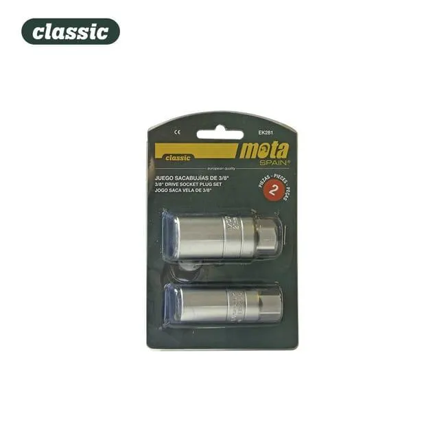 SET 2 BUSSOLE LUNGHE X CANDELE DI AUTO E MOTO DA 16 & 21 mm CON ATTACCO DA 3/8