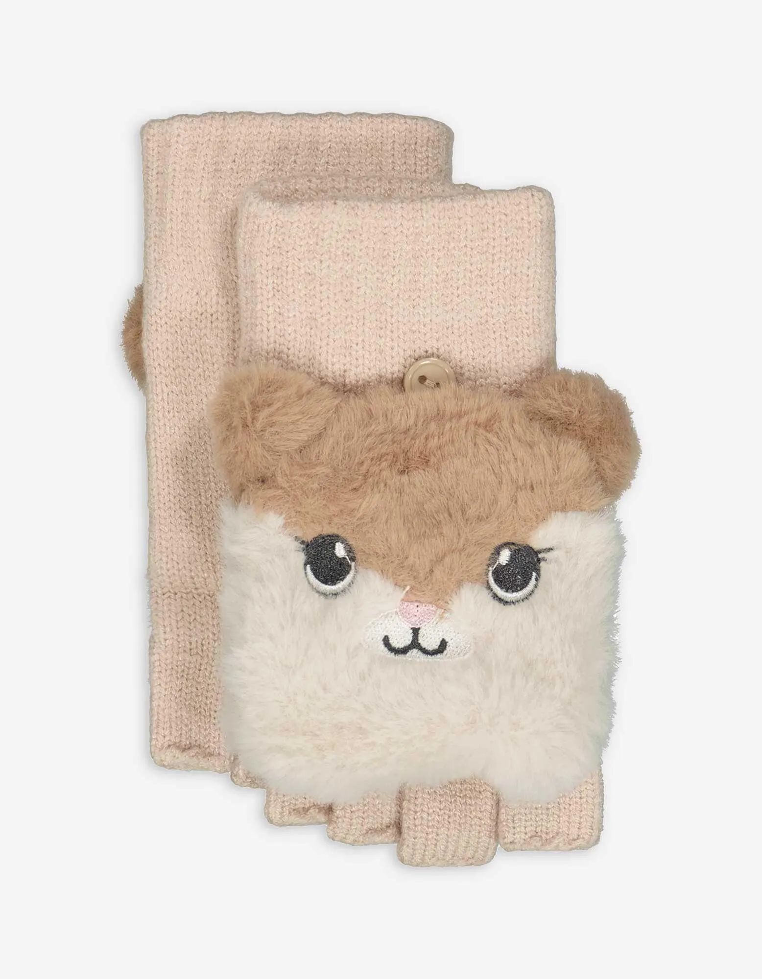 Guanti - Motivo animale - beige