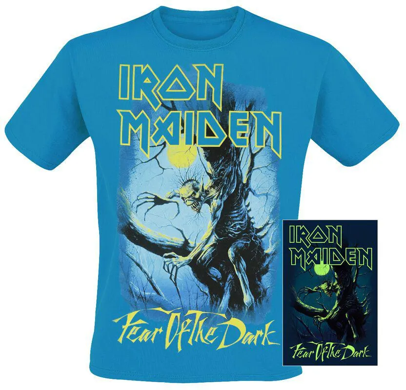 Fear Of The Dark - Glow In The Dark | T-Shirt | blu | Iron Maiden