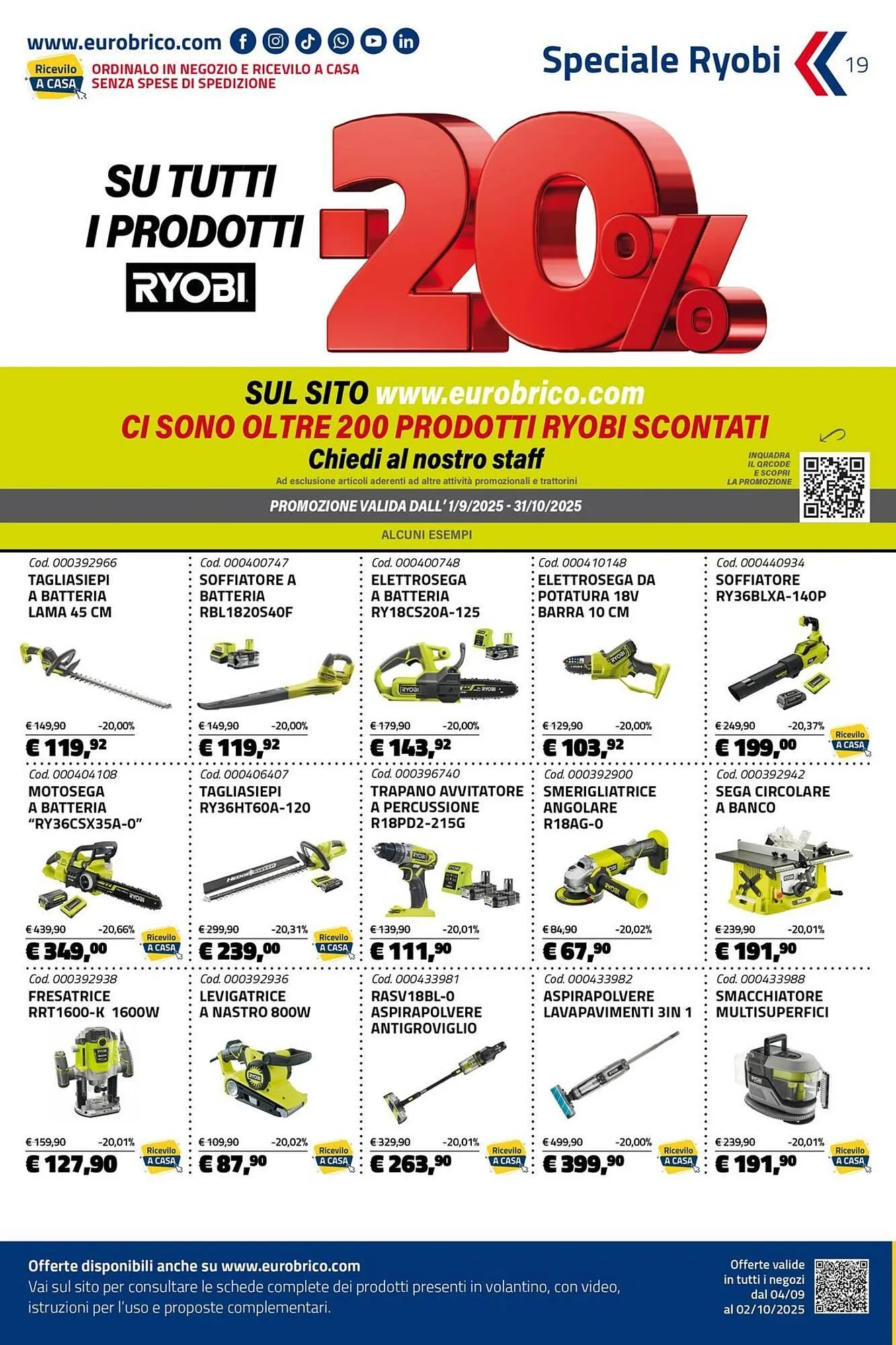 Volantino Eurobrico da 4 settembre a 2 ottobre di 2025 - Pagina del volantino 19