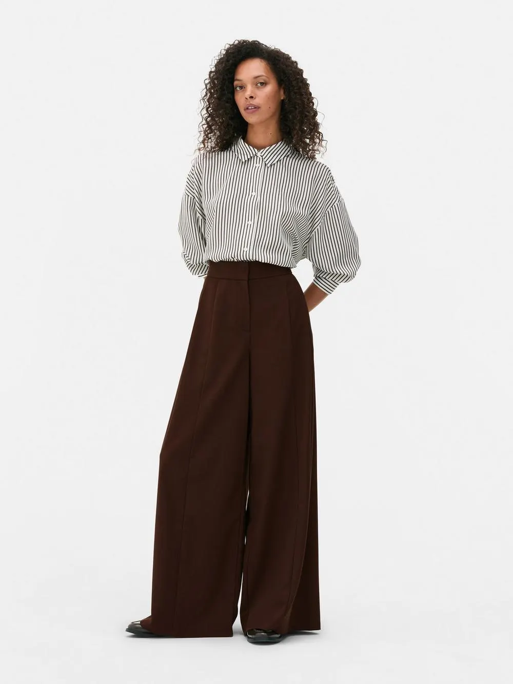 Pantaloni larghi in twill The Edit