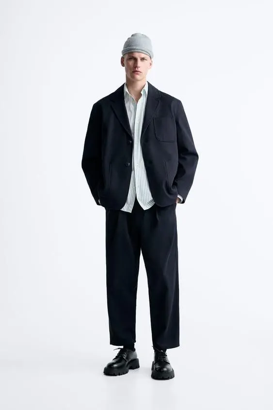 PANTALONI STRUTTURATI IN TWILL