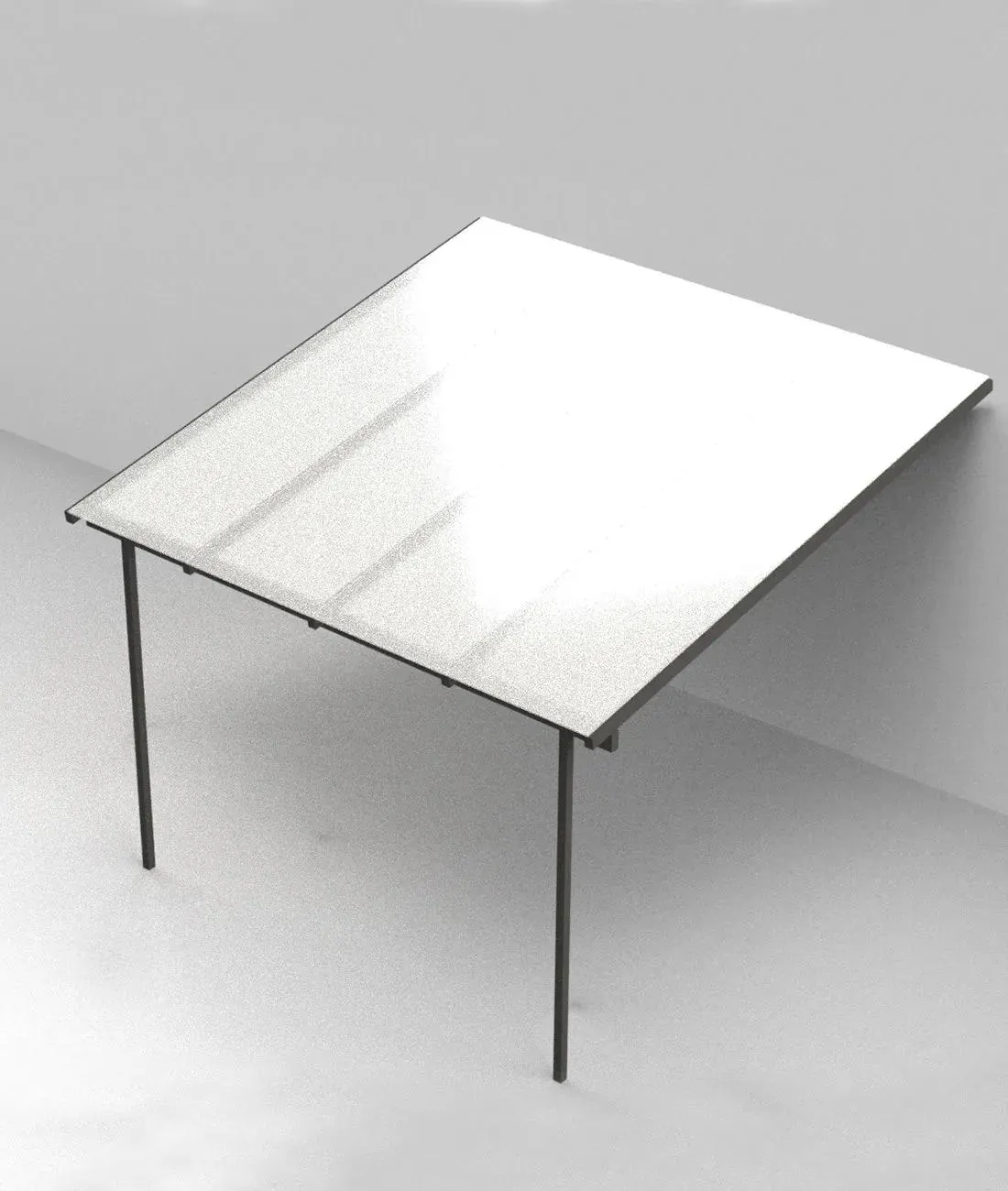 Pergola Meridienne addossata con copertura in policarbonato