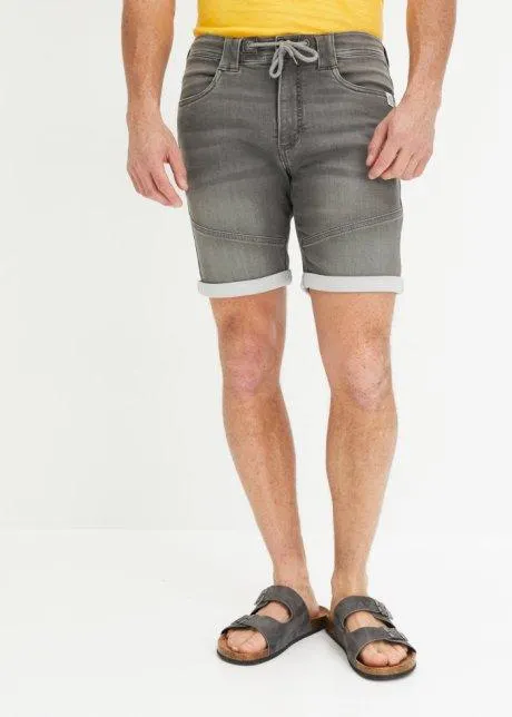 Bermuda di jeans in felpa, regular fit