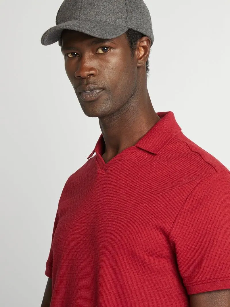 Polo in maglia piqué - ROSSO