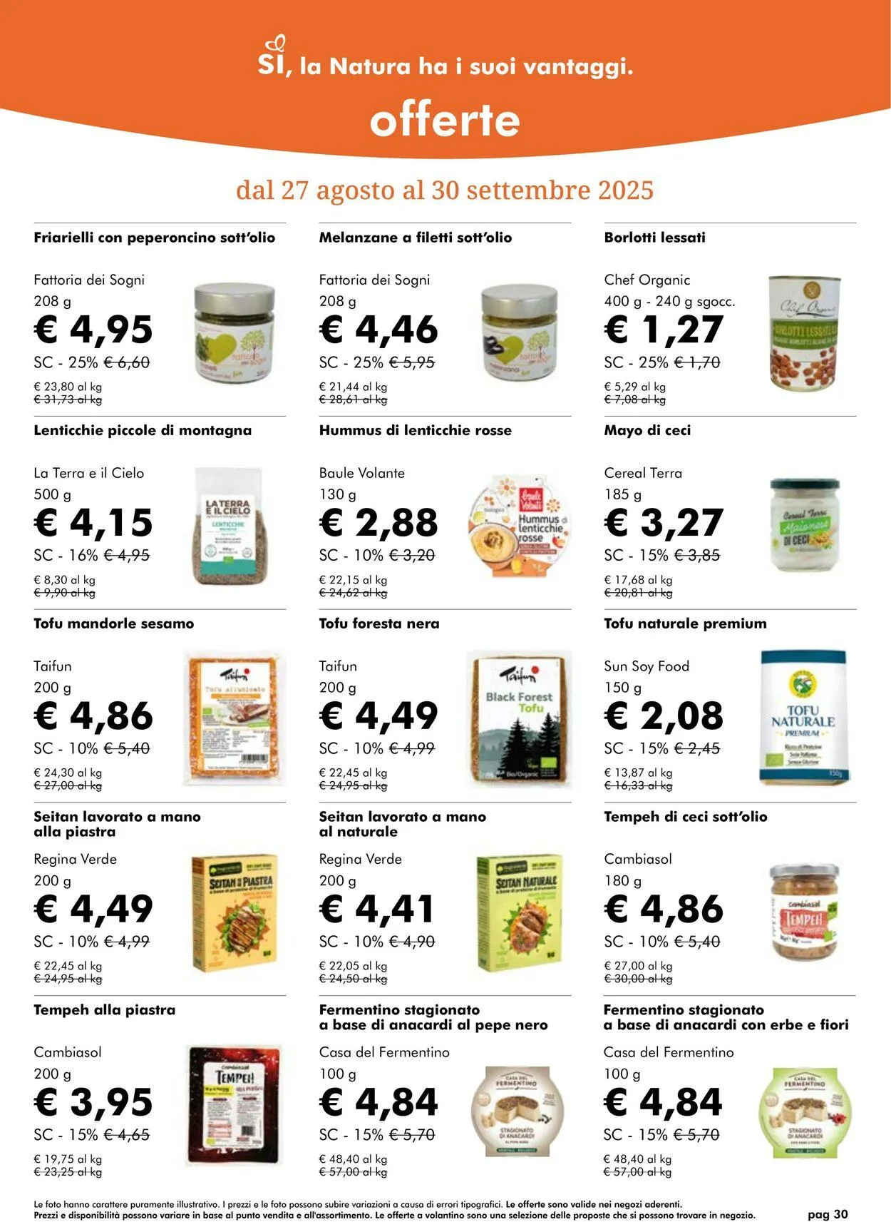 Natura Sì Volantino attuale da 25 settembre a 9 ottobre di 2025 - Pagina del volantino 30