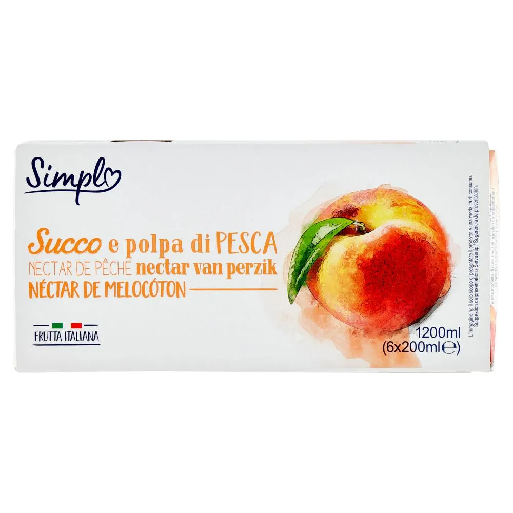 Simpl Succo e polpa di Pesca 6 x 200 ml