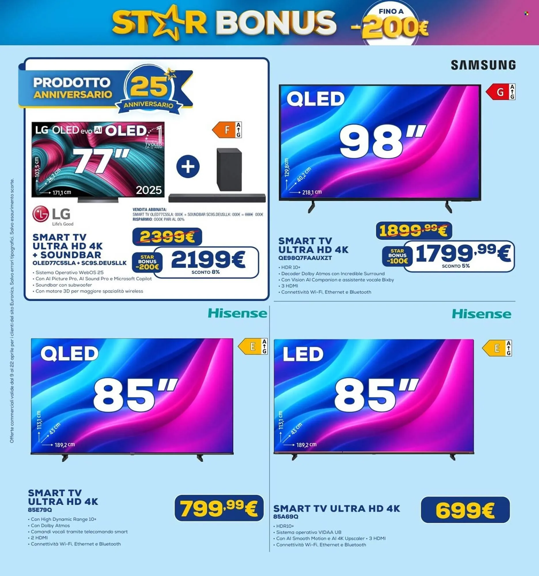 Volantino Euronics da 9 aprile a 22 aprile di 2026 - Pagina del volantino 9