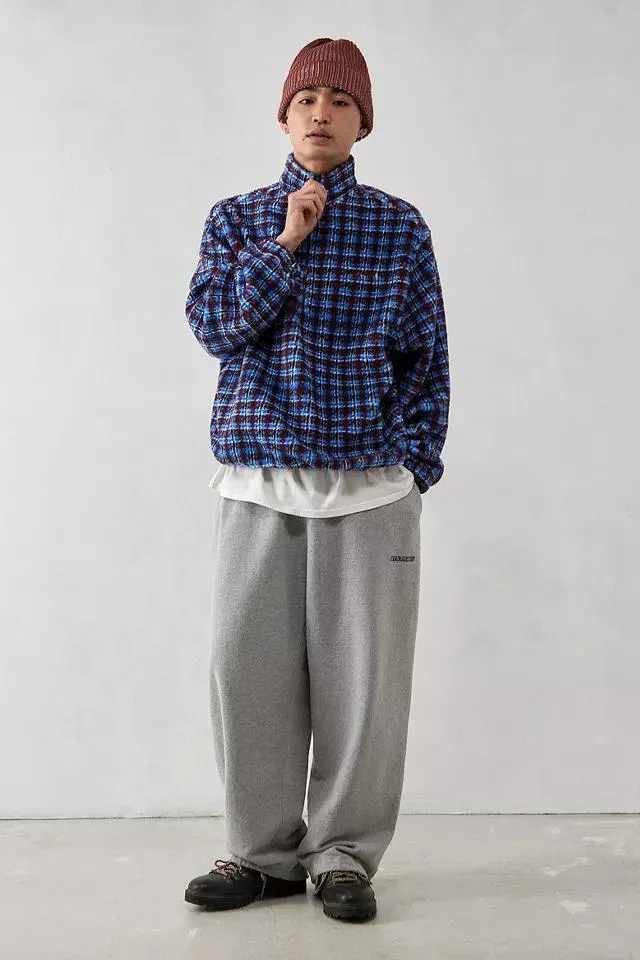 IETS Frans... Check Borg Zip-Up Pile