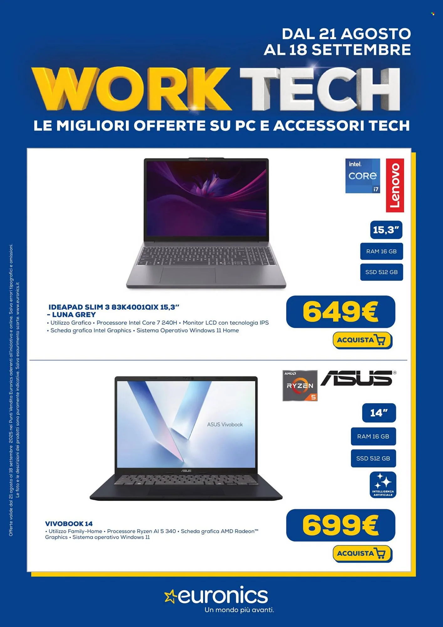 Volantino Euronics da 21 agosto a 18 settembre di 2025 - Pagina del volantino 1