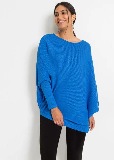 Maglione oversize con fondo asimmetrico