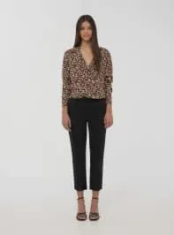 Pantaloni in rasatello Nero