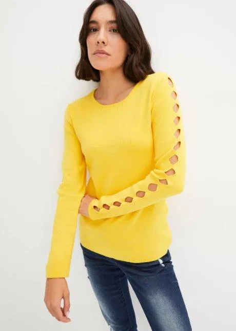 Maglione con cut-out alle maniche