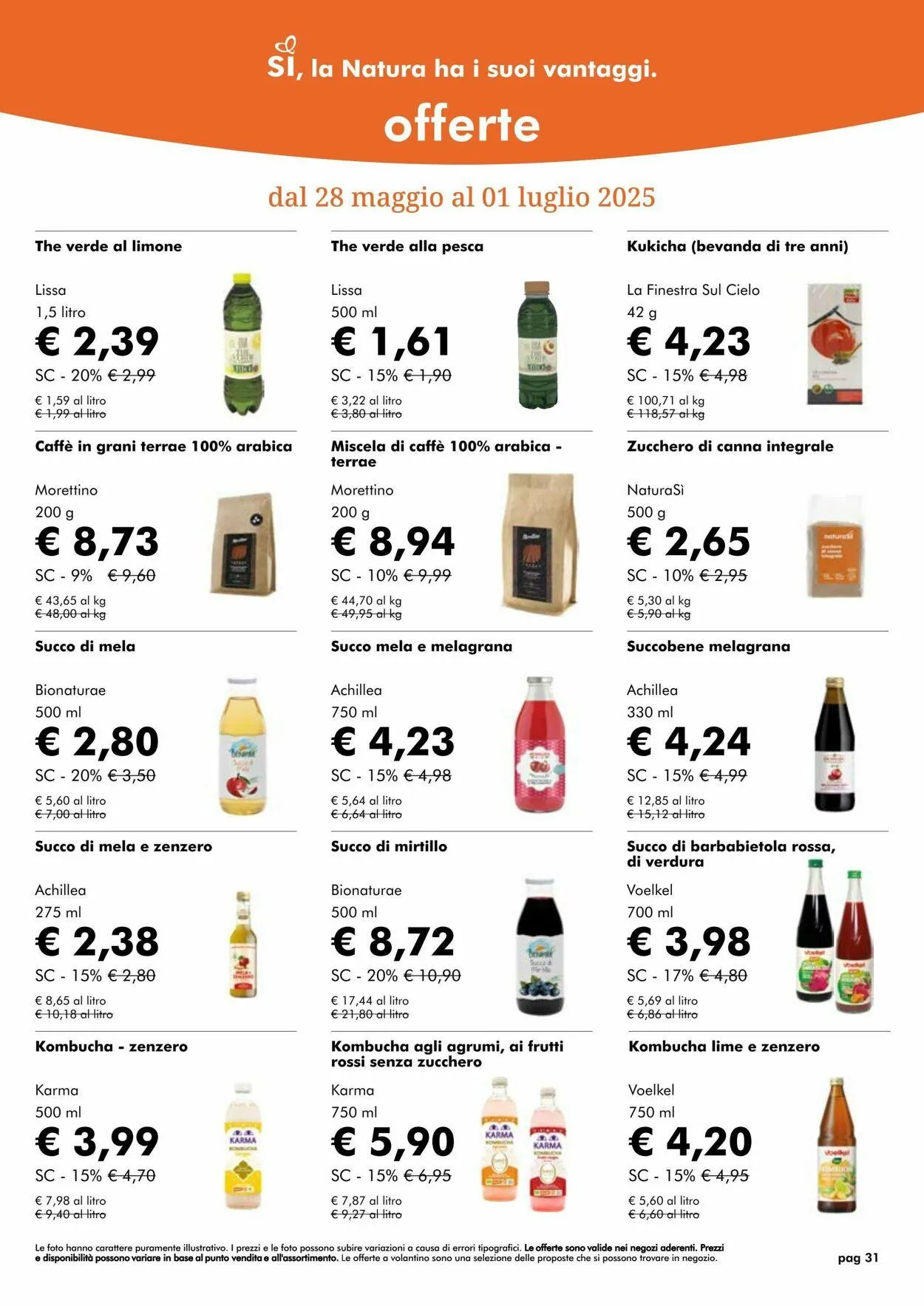 Natura Sì Volantino attuale da 8 luglio a 22 luglio di 2025 - Pagina del volantino 31