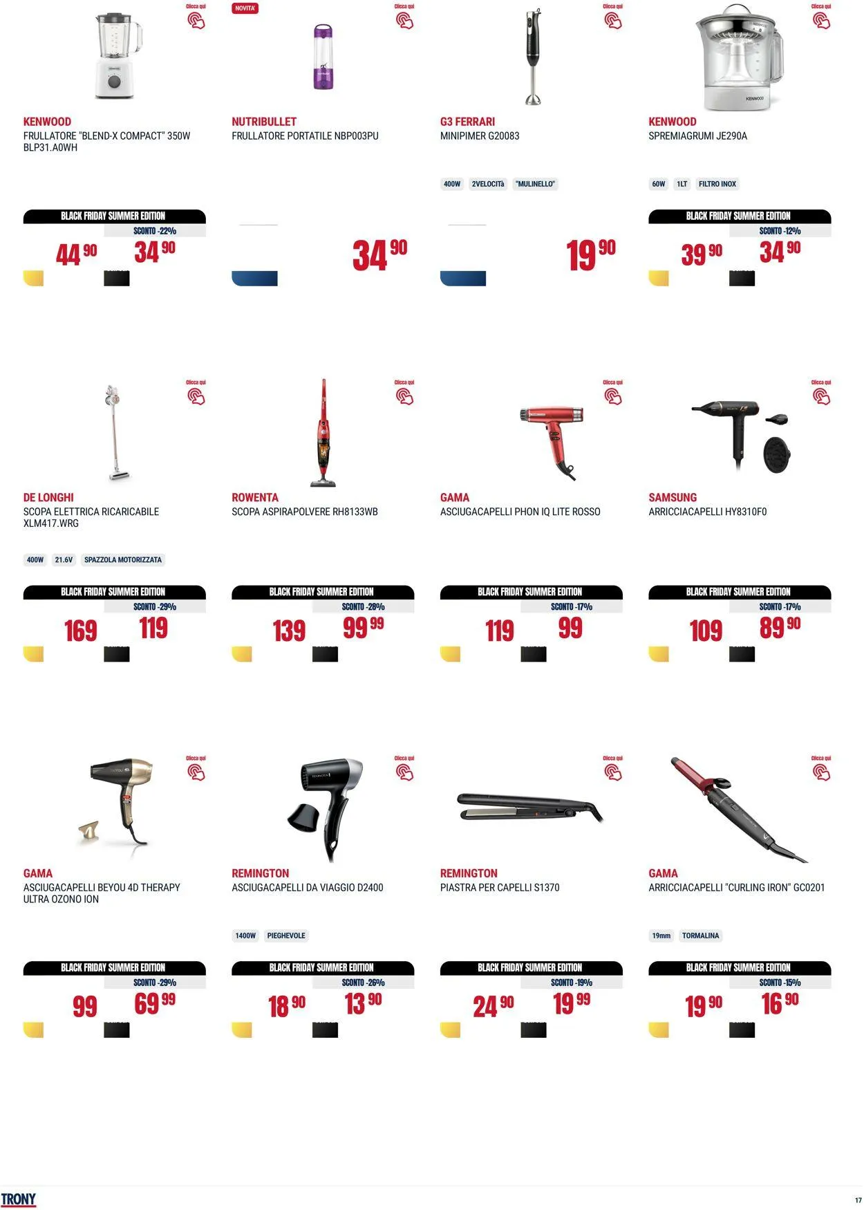 Trony - Napoli Volantino attuale da 31 luglio a 20 agosto di 2025 - Pagina del volantino 17