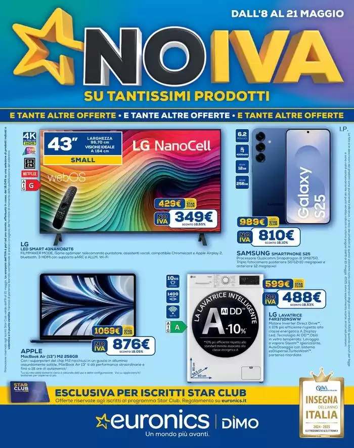 No IVA su tantissimi prodotti da 8 maggio a 21 maggio di 2025 - Pagina del volantino 1