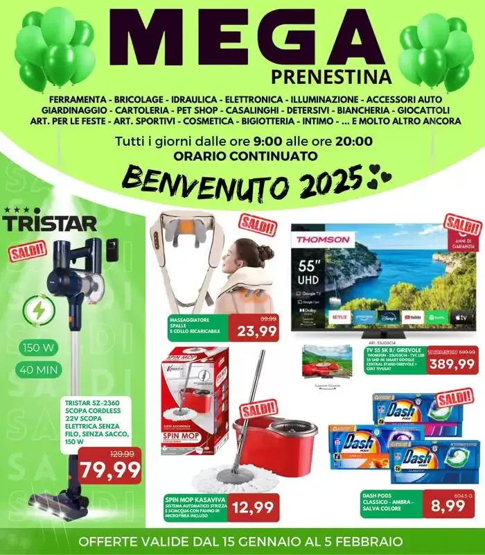 Mega Prenestina -Benvenuto 2025 da 15 gennaio a 5 febbraio di 2025 - Pagina del volantino 1