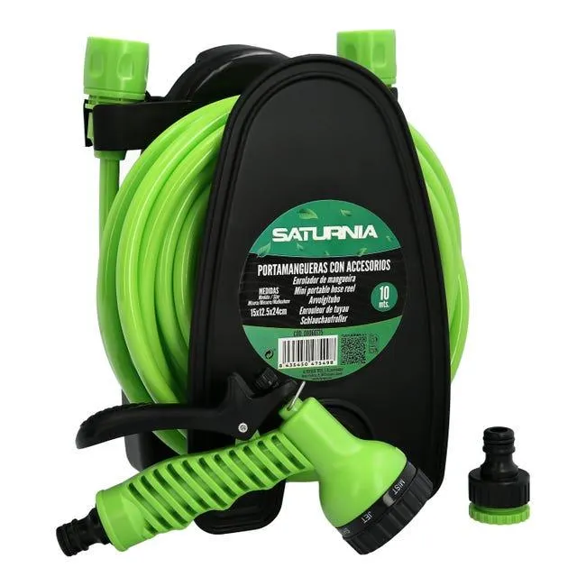 Avvolgitubo a parete con tubo da 10 metri e ugello configurabile