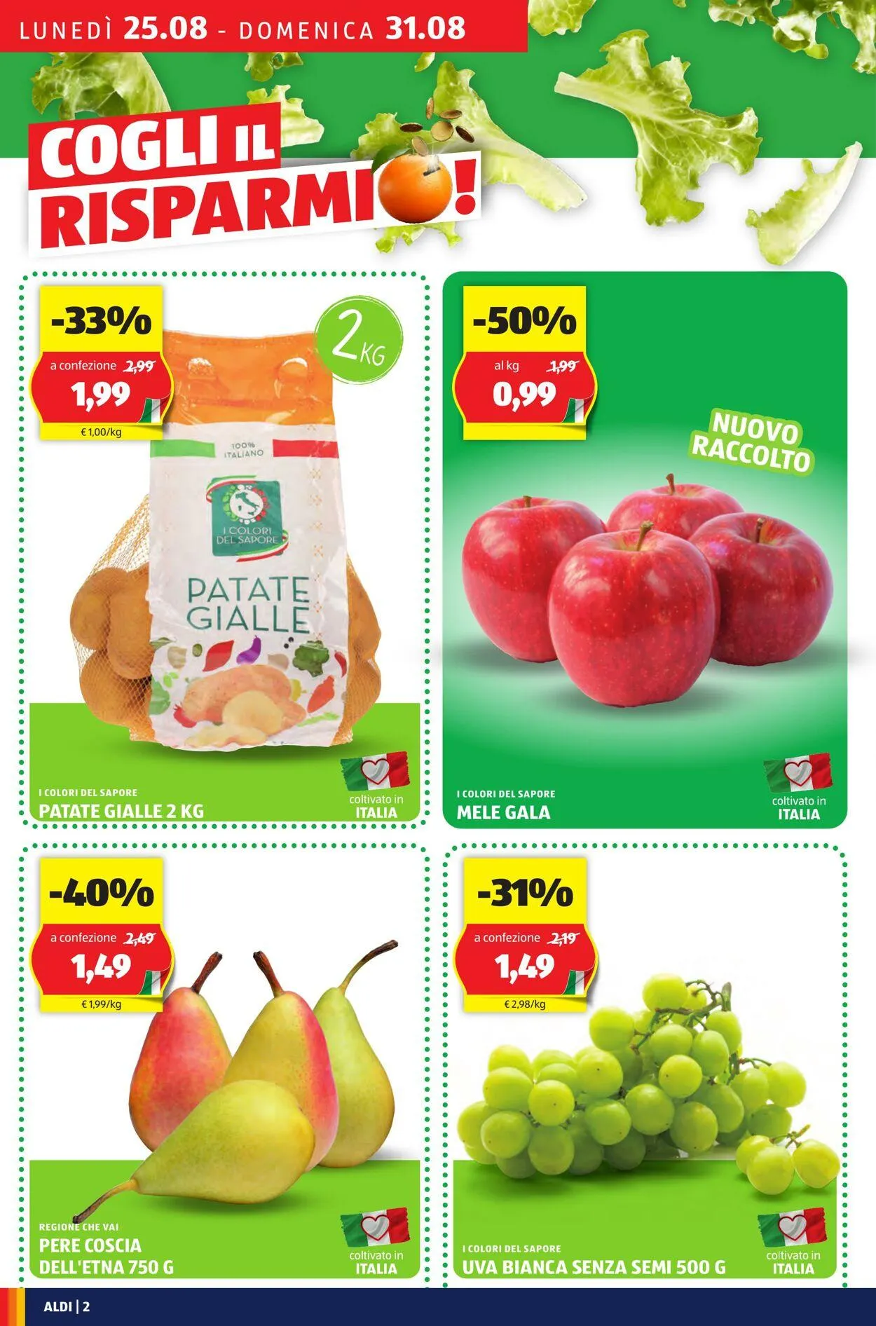 Aldi Volantino attuale da 25 agosto a 31 agosto di 2025 - Pagina del volantino 2