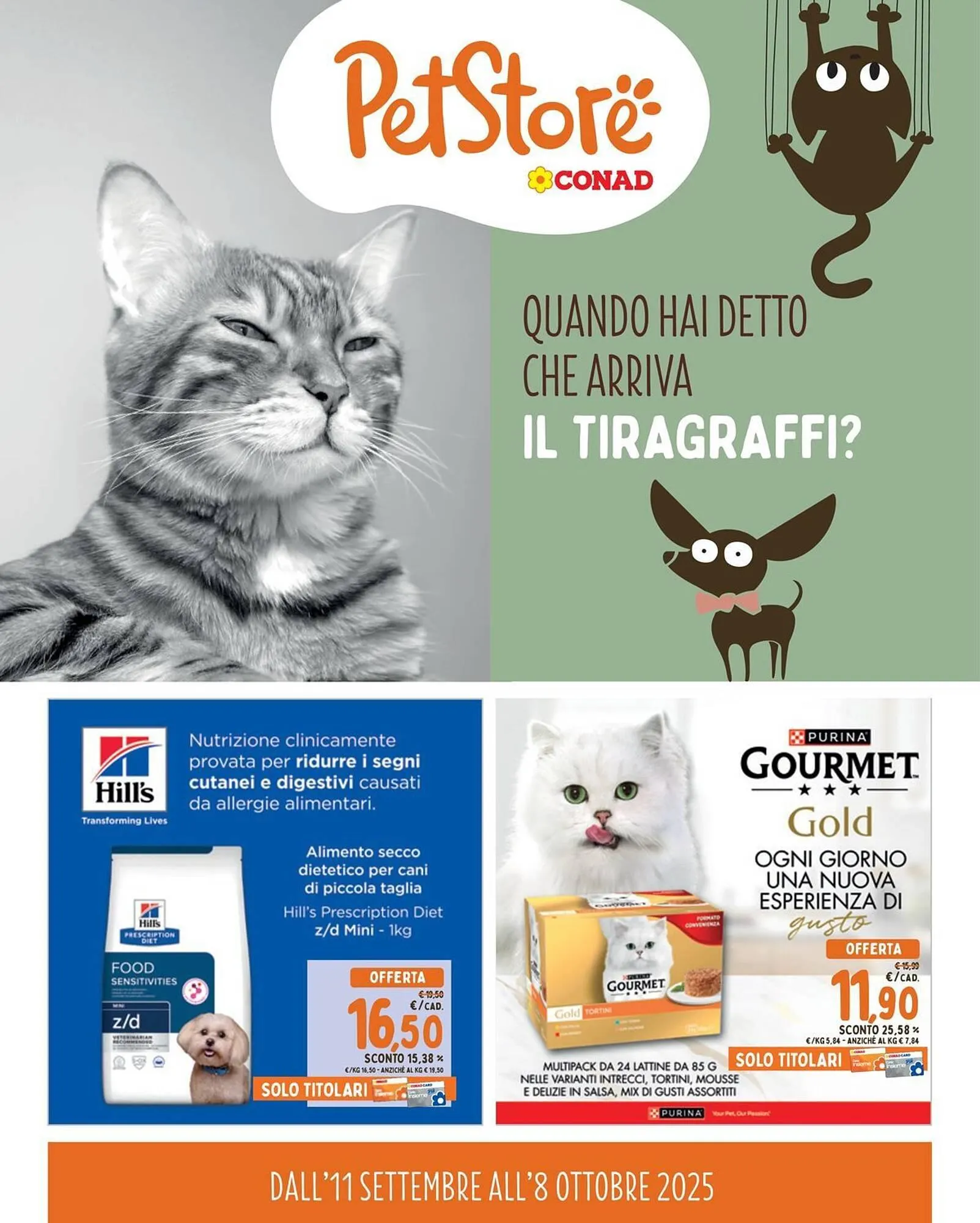 Volantino Pet Store Conad da 10 settembre a 8 ottobre di 2025 - Pagina del volantino 1