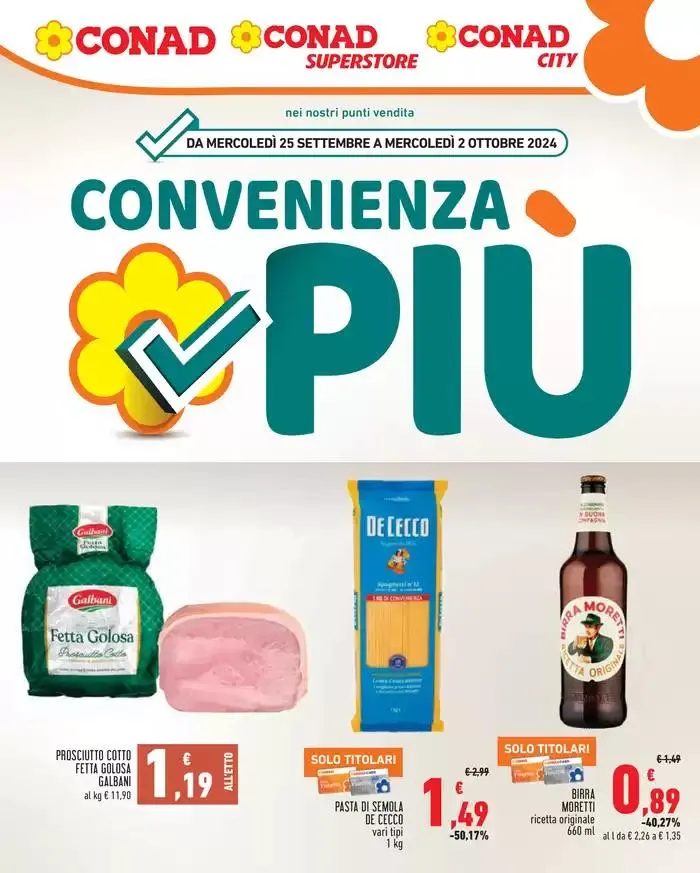 Convenienza piu da 25 settembre a 2 ottobre di 2024 - Pagina del volantino 1