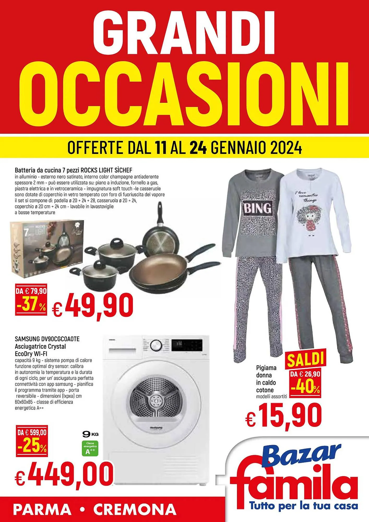 Volantino Famila Bazar da 11 gennaio a 24 gennaio di 2024 - Pagina del volantino 1