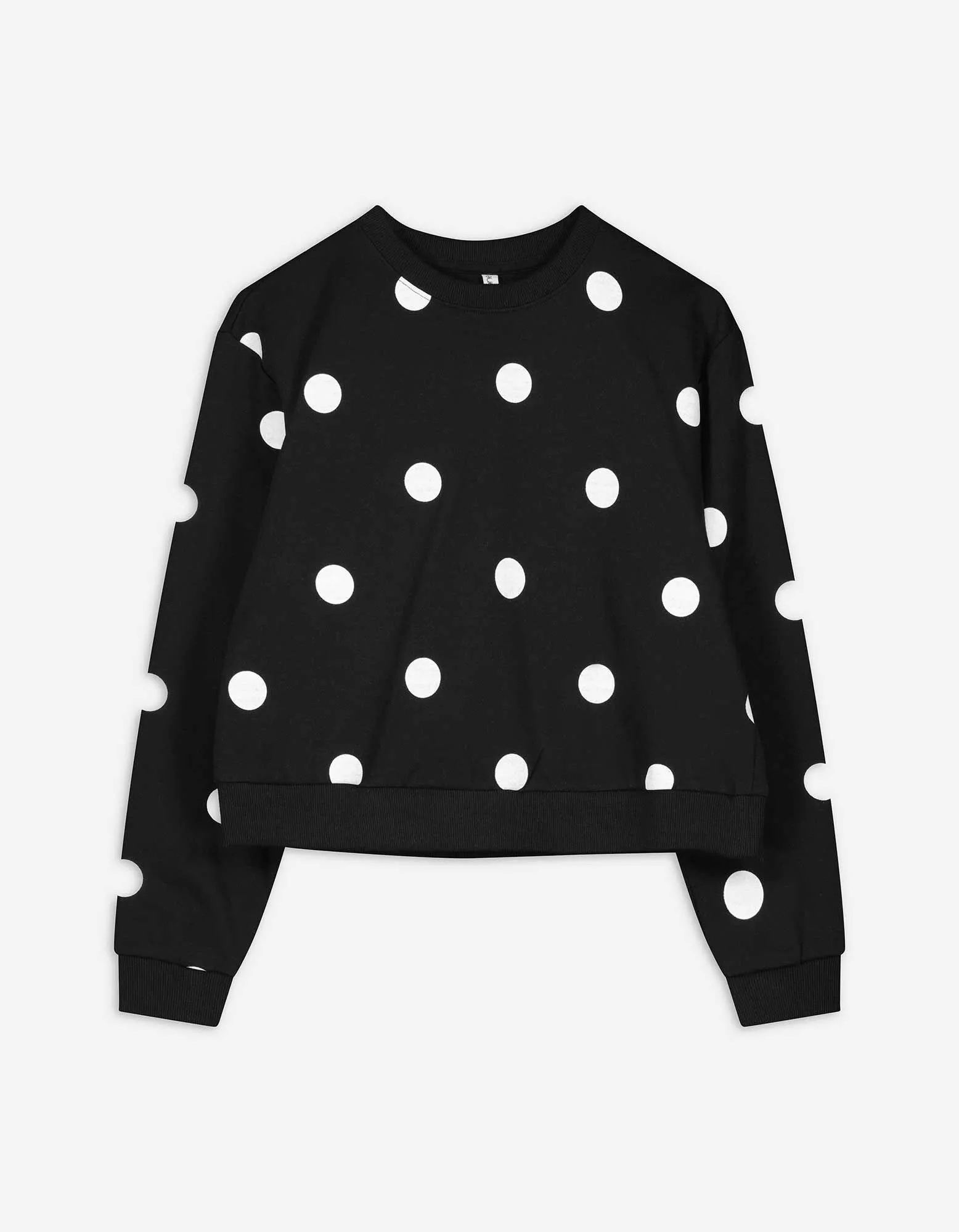 Felpa - Motivo a pois - nero