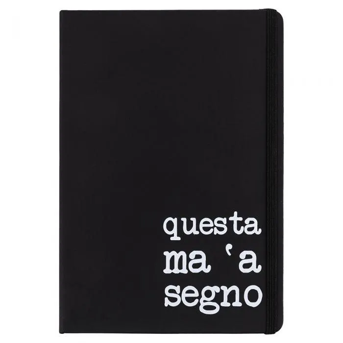Taccuino con scritta con copertina rigida, nero, S.P.Q.eRe