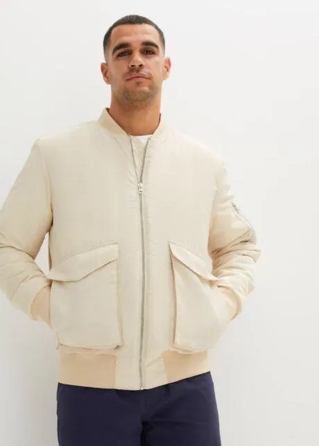 Giacca stile bomber con poliestere riciclato