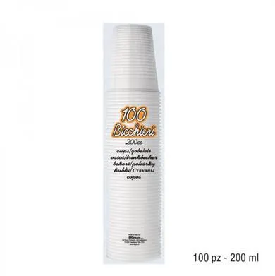 Dopla - Bicchieri 200Ml 100Pz Bianco M Do