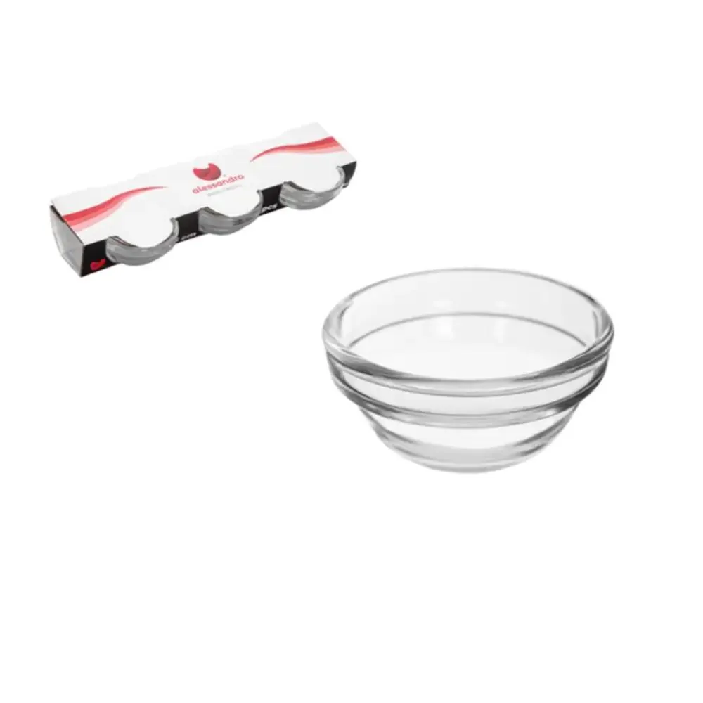 Set 3 Ciotole in vetro Ø6.2x2.5cm