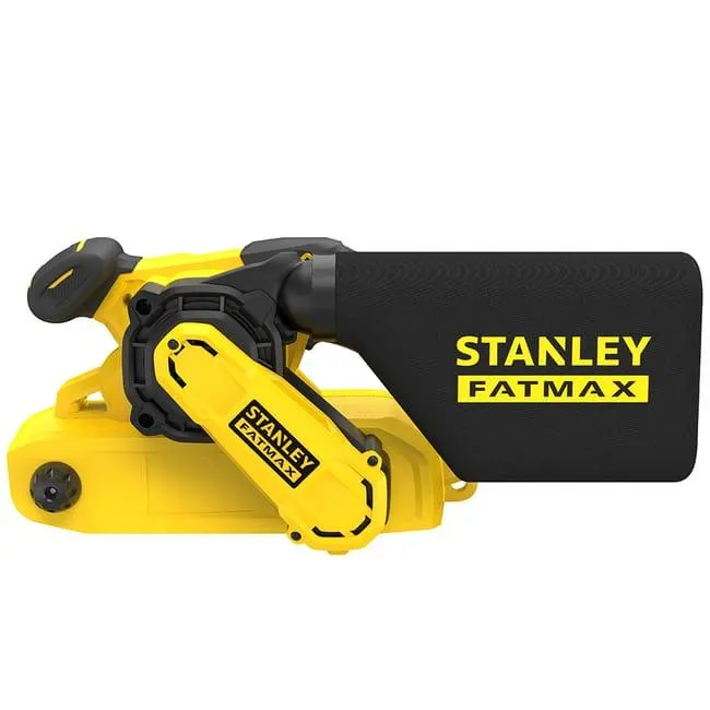 Stanley - Levigatrice a nastro Fatmax 1010 W 533x76 mm con 1 abrasivo e valigetta di trasporto kitbox