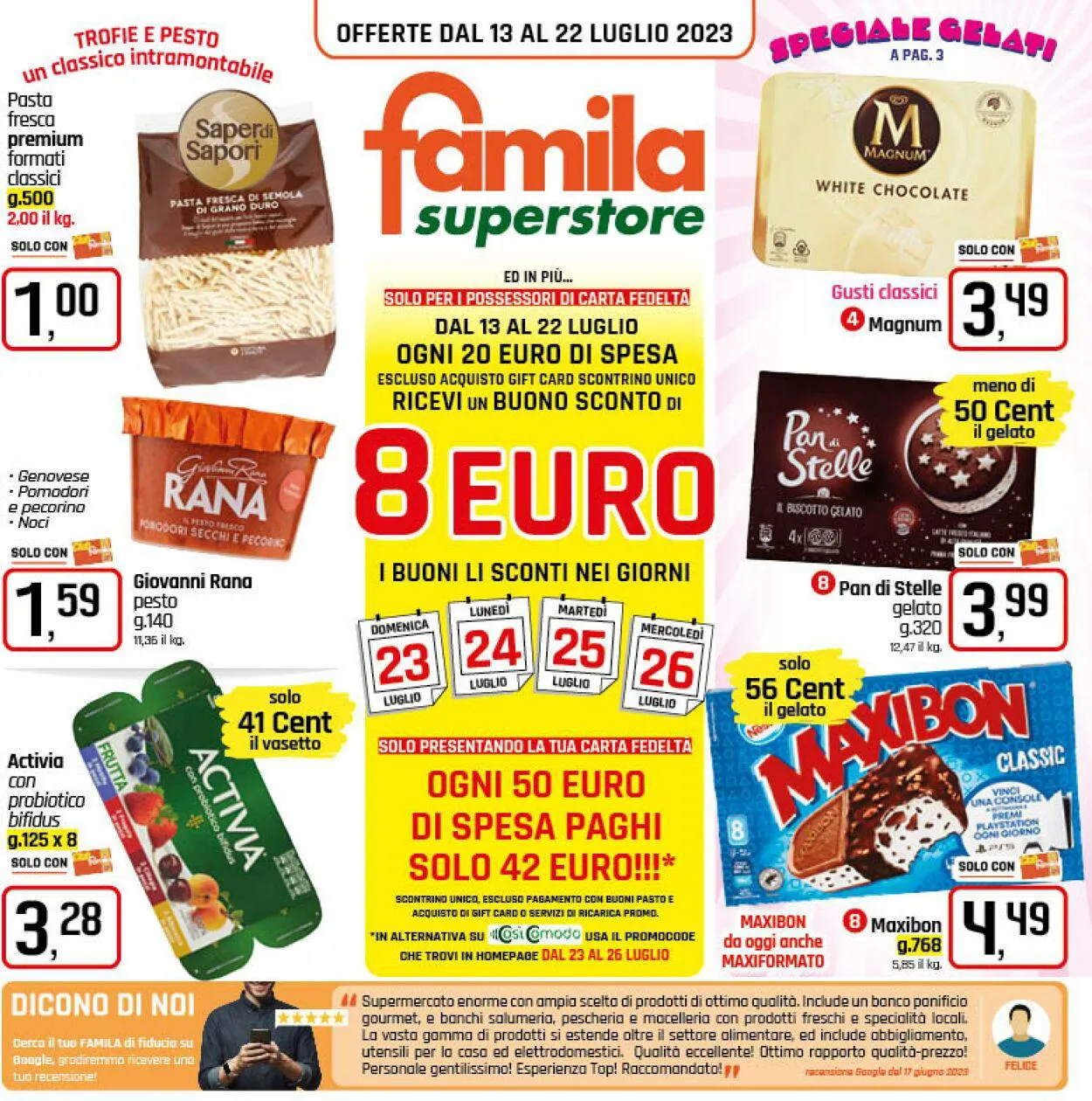Famila Volantino attuale da 13 luglio a 22 luglio di 2023 - Pagina del volantino 1