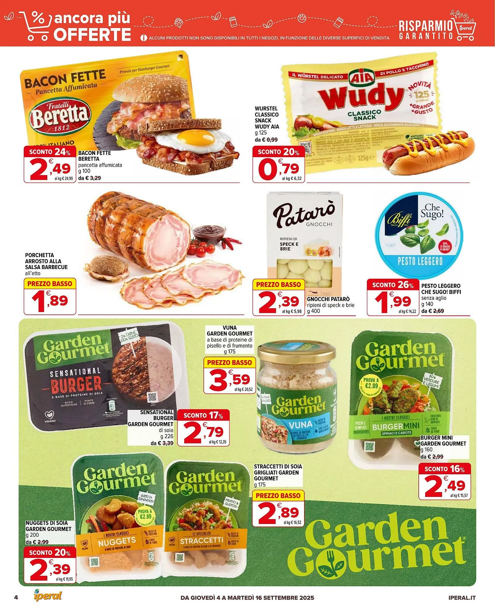 volantino Iperal da 4 settembre a 16 settembre di 2025 - Pagina del volantino 4